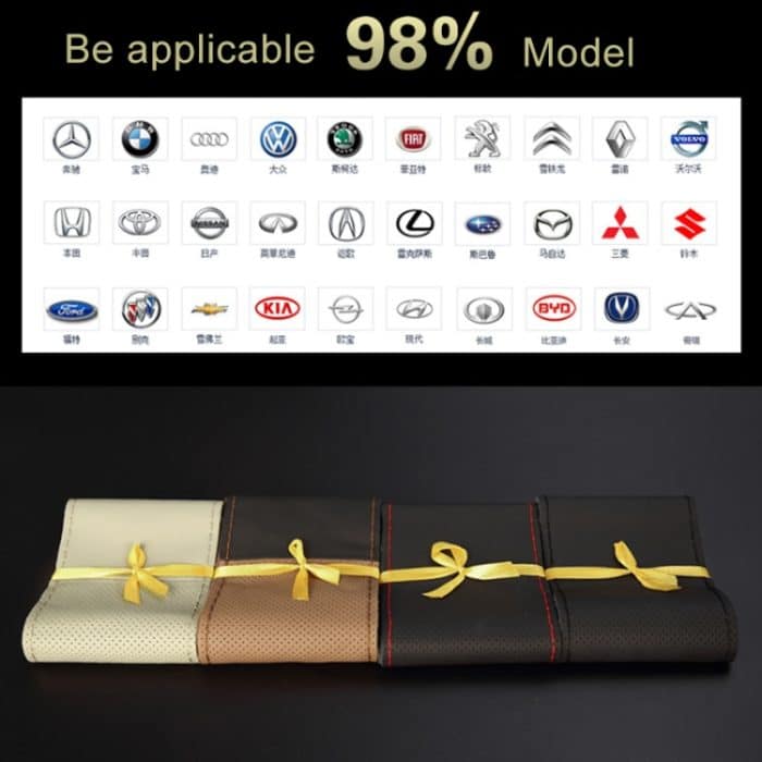 Handgenähter Four Seasons-Lenkradbezug aus echtem Leder für 38-cm-Lenkrade – Bild 7