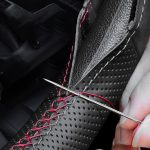 Handgenähter Four Seasons-Lenkradbezug aus echtem Leder für 38-cm-Lenkrade – Bild 10