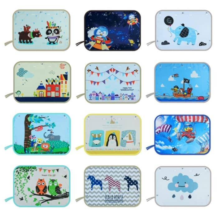 Auto große Heckscheibe Sonnenschutz Isolierung Fenster Sonnenschutz Abdeckung, Größe: 70 * 50 cm, Moon Baby, House, Mustache, Rocket, Happy Time, Happy School Bus, Magic World, Waterpark, Little Pirate, Small Cloud – Bild 11