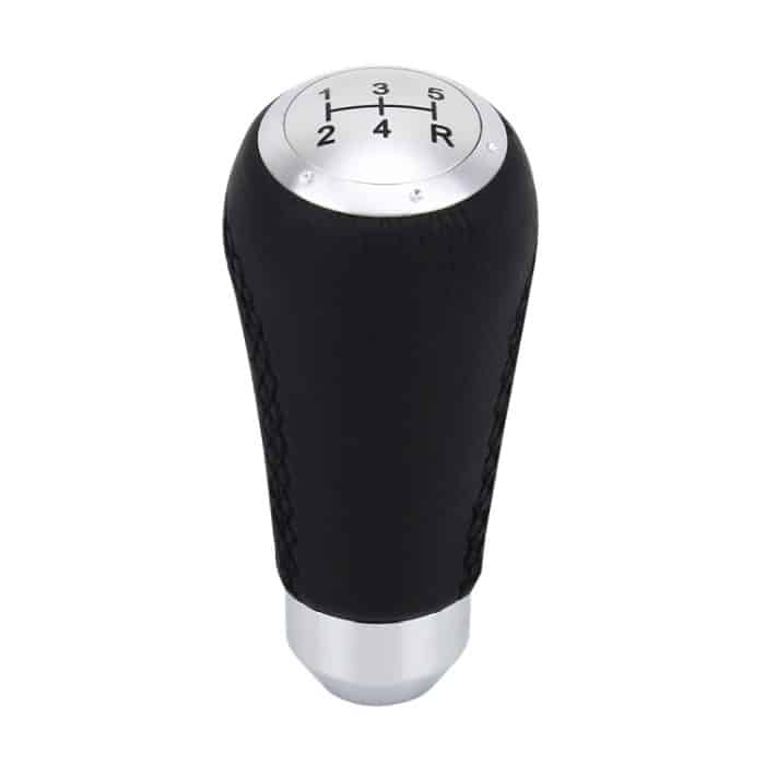 Universal Car Modified Shifter Schwarzer Lederhebel Manueller 5-Gang-Schaltknauf – Bild 2