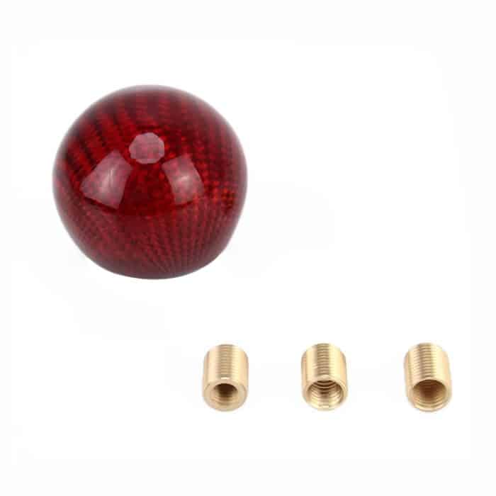 Universal Fahrzeug Auto Shifter Abdeckung Manuelle Automatische Carbon Faser Ball Schaltknauf, Ball Gear Shift Knob, Black, Silver – Bild 4