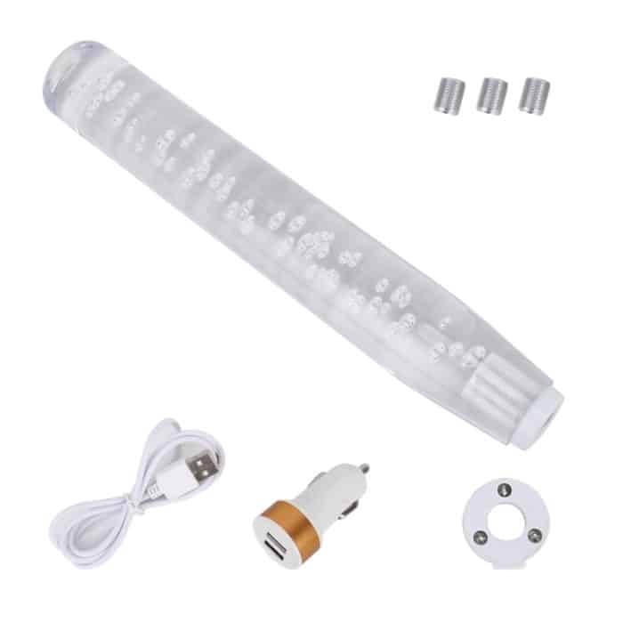 Universal Car Truck Transparente Blasenfarben LED-Lichtschaltknopf Schalthebel, Länge: 30 cm – Bild 7