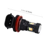 2 PCS Superhelle H11 / H8 DC 12V 5W 350LM Auto Auto Nebelscheinwerfer mit 16 SMD-3030 LED Lampen Lampe, Weiß + Gelb Licht – Bild 4