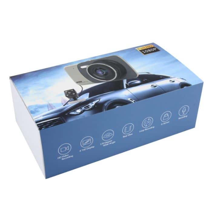 4-Zoll-HD-Videoaufzeichnung HD-Display-Autorecorder mit separater F2.0-Kamera, 12 MP, 170 Grad Weitwinkel- / Rückfahrschleifenaufnahme / G-Sensor-Aufnahme / WDR-Full-HD / Frontkamera 1080P / Rückfahrkamera 720P / Unterstützung 32G TF-Karte – Bild 9