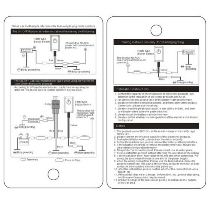 Jtron Car DIY Schalter Einfügen Typ Schalter Schalter Einfügen Typ Schalter Doppelseitig mit Klebeband AUS / EIN DC 12V / 200mA – Bild 6
