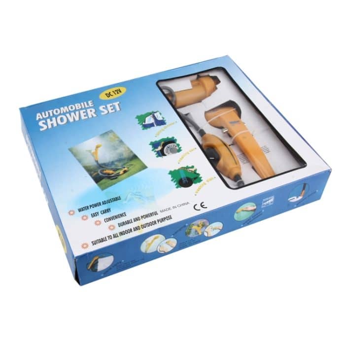 DC 12V Duschen Waschen Autowaschen Geschirr Wasserkraft Einstellbares Autoduschset mit 2 m Kunststoffschlauch – Bild 6