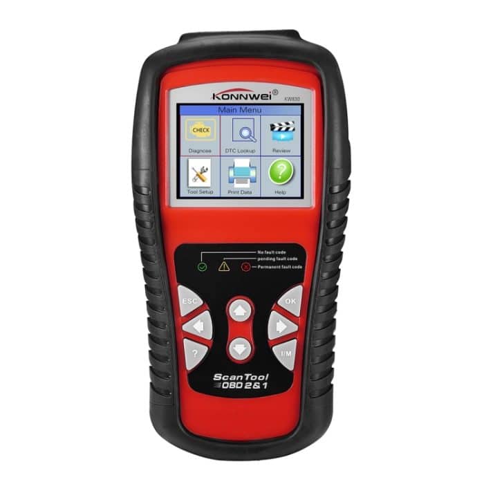 KONNWEI KW830 OBDII / CAN-Auto Auto-Diagnose-Scan-Tools Auto-Scan-Adapter Scan-Tool Unterstützt 8 Sprachen und 6 Protokolle (Kann auch Batterie und Spannung erkennen, erkennt nur 12-V-Benzinauto) – Bild 1