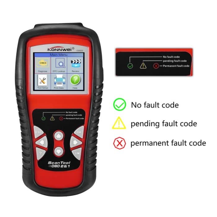 KONNWEI KW830 OBDII / CAN-Auto Auto-Diagnose-Scan-Tools Auto-Scan-Adapter Scan-Tool Unterstützt 8 Sprachen und 6 Protokolle (Kann auch Batterie und Spannung erkennen, erkennt nur 12-V-Benzinauto) – Bild 2