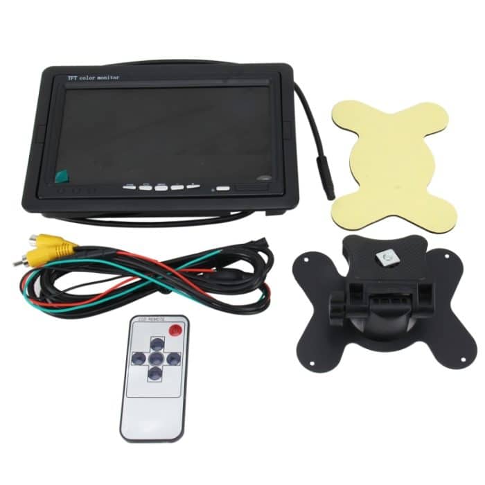 7-Zoll-TFT-LCD-Farbmonitor-Kissen TFT-LCD-Vollfarbanzeigemonitor mit Fernbedienung Verfügbar für VCD / DVD / GPS / KAMERA – Bild 5