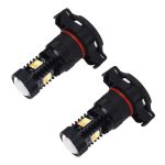 2 PCS Superhelle PSX24W DC 12V 5W 350LM Auto Auto Nebelscheinwerfer mit 16 SMD-3030 LED Lampen Lampe, Weiß + Gelb Licht – Bild 2