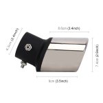 Universelles Car-Styling-Edelstahl-gebogenes, anschraubbares Auspuff-Endschalldämpfer-Spitzenrohr mit Netz, Curved/Black, Curved with Mesh – Bild 4