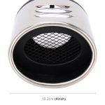 Universelles Car-Styling-Edelstahl-gebogenes, anschraubbares Auspuff-Endschalldämpfer-Spitzenrohr mit Netz, Curved/Black, Curved with Mesh – Bild 5