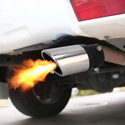 Universal-Auto-Styling-Edelstahl-Gerade-Anschraub-Auspuff-Endschalldämpfer-Spitzenrohr mit Netz
