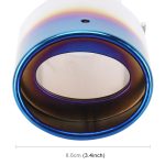 Universal Car Styling Edelstahl Gerade Auspuff Heck Schalldämpfer Tip Pipe – Bild 5