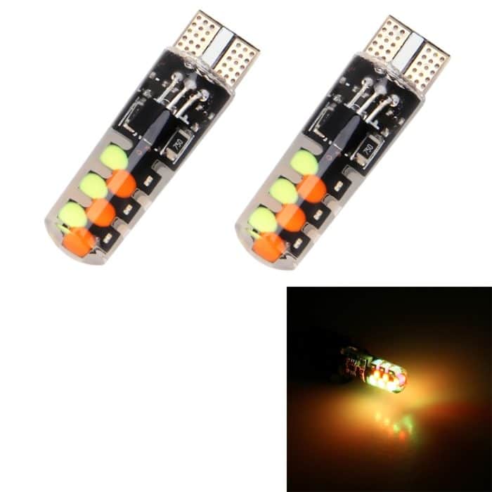 CMS4506.jpg 2 PCS W5W 194 T10 Mehrfarben COB 12 SMD RGB LED-Lampen mit ferngesteuerter Keil-Seitenlicht-Kennzeichenleuchte, DC 12V – Bild 1