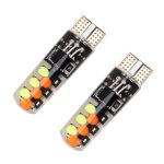 2 PCS W5W 194 T10 Mehrfarben COB 12 SMD RGB LED-Lampen mit ferngesteuerter Keil-Seitenlicht-Kennzeichenleuchte, DC 12V – Bild 2