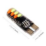 2 PCS W5W 194 T10 Mehrfarben COB 12 SMD RGB LED-Lampen mit ferngesteuerter Keil-Seitenlicht-Kennzeichenleuchte, DC 12V – Bild 4