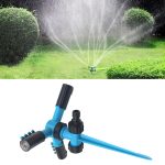 Automatisches, um 360 Grad drehbares, verstellbares Gartenwassersprinkler-Rasenbewässerungssystem mit 3-Arm-Sprühern und Spike-Basis, 360 Rotating Water Sprinkler (Blue), 360 Rotating Water Sprinkler (Green)