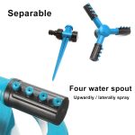 Automatisches, um 360 Grad drehbares, verstellbares Gartenwassersprinkler-Rasenbewässerungssystem mit 3-Arm-Sprühern und Spike-Basis, 360 Rotating Water Sprinkler (Blue), 360 Rotating Water Sprinkler (Green) – Bild 6