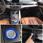 Auto Motor Start Key Push Button Ring Trim Aluminiumlegierung Aufkleber Dekoration für Audi, For Audi(Engine Start) – Bild 7