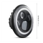 2 PCS 7 Zoll IP68 wasserdicht 6500K 75W CREE LED Scheinwerfer Hi / Lo Beam Fahrleuchte für Jeep Wrangler JK TJ LJ – Bild 4