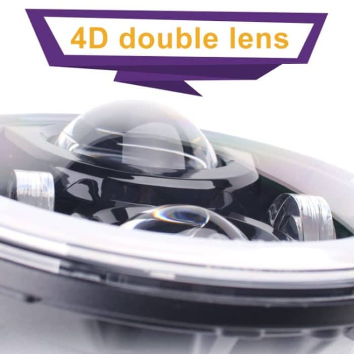 2 PCS 7 Zoll IP68 wasserdicht 6500K 75W CREE LED Scheinwerfer Hi / Lo Beam Fahrleuchte für Jeep Wrangler JK TJ LJ – Bild 6