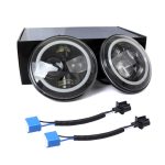 2 PCS 7 Zoll IP68 wasserdicht 6500K 75W CREE LED Scheinwerfer Hi / Lo Beam Fahrleuchte für Jeep Wrangler JK TJ LJ – Bild 10