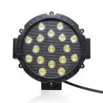 2 Stück 51 W, 3500 lm, 6500 K, weißes Licht, 17 LEDs, wasserdicht, für Auto, Boot, Marine, Arbeitsscheinwerfer, Scheinwerfer, LED-Leuchtmittel, 30 Grad verstellbar, DC 10–30 V, 51W, Spot Light+51W – Bild 3