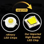 2 Stück 51 W, 3500 lm, 6500 K, weißes Licht, 17 LEDs, wasserdicht, für Auto, Boot, Marine, Arbeitsscheinwerfer, Scheinwerfer, LED-Leuchtmittel, 30 Grad verstellbar, DC 10–30 V, 51W, Spot Light+51W – Bild 6