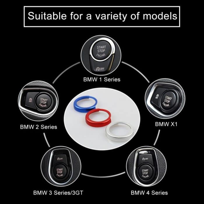 Auto Motor Start Key Push Button Ring Trim Aluminiumlegierung Aufkleber Dekoration für BMW, For BMW (Engine Start), For BMW (Start Key), For BMW with Diamonds – Bild 7