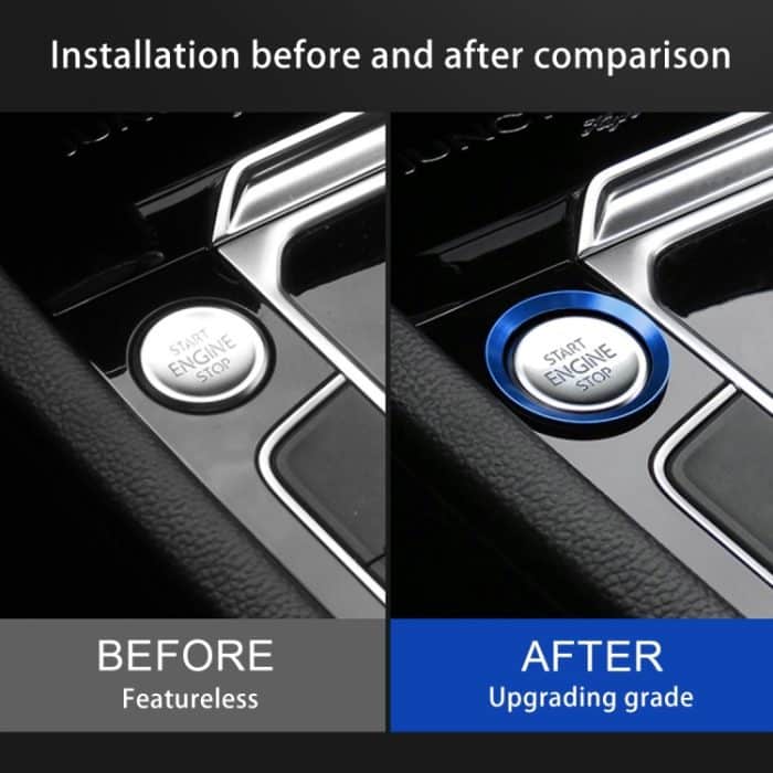 Auto Motor Start Key Push Button Ring Trim Aluminiumlegierung Aufkleber Dekoration für Volkswagen, For Volkswagen (Engine Start), For Volkswagen – Bild 6
