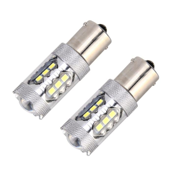 2 Stück 1156/BA15S 5 W 250 lm 6000 K Auto-Blinker, Rückfahrscheinwerfer, 16 LEDs, SMD-2835-Lampen, DC 12 V, 1156 / BA15S 5W – Bild 2