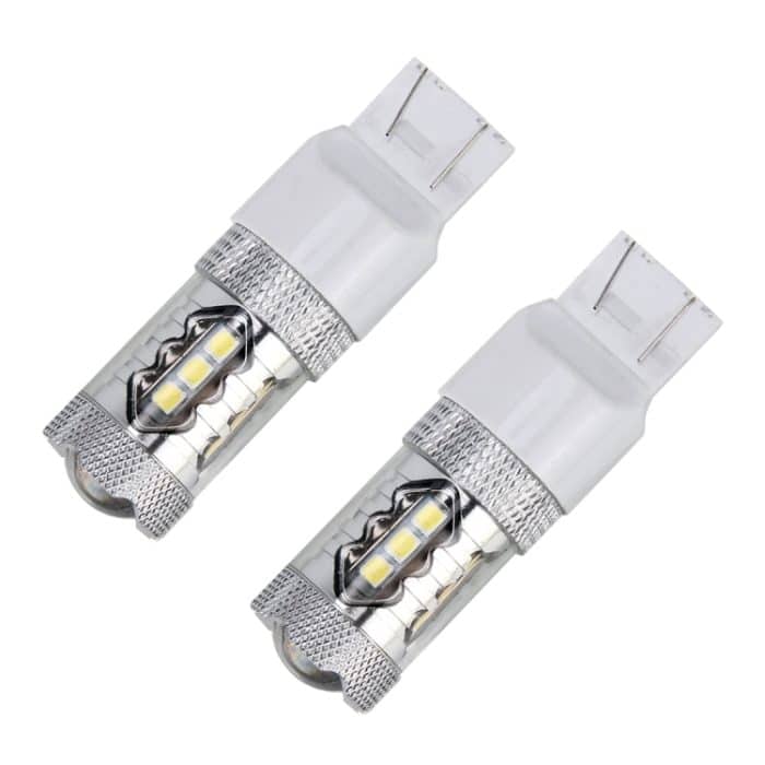 2 Stück T20/7440 5 W 250 lm 6000 K Auto-Blinker, Rückfahrscheinwerfer, 16 LEDs, SMD-2835-Lampen, DC 12 V, T20 / 7440 – Bild 2