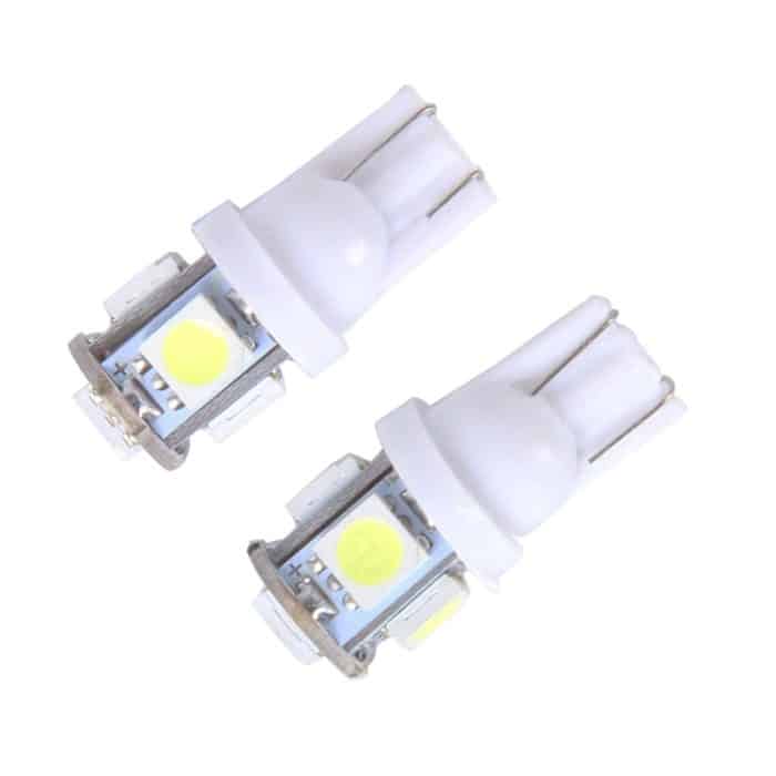 10PCS T10 3W 5500K SMD 5050 5 LED-Auto-Umrissleuchten Lampe, DC 12V, 5630-5smd LED – Bild 2
