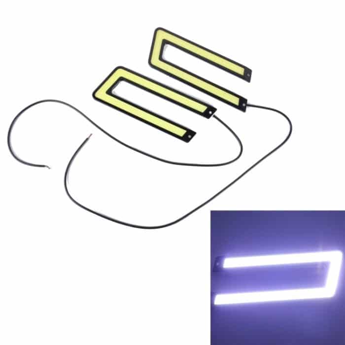 2 PCS DC 12V 10W 800LM 5500K COB Auto DRL Tagfahrlicht Lampe, Kabellänge: 50cm, DC 12V 10W – Bild 1