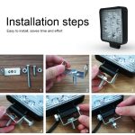 6,7 W quadratisches wasserdichtes Auto-Boot mit weißem Licht, Marine-Arbeitsscheinwerfer, Scheinwerfer-LED-Lampen, DC 9-30V – Bild 9