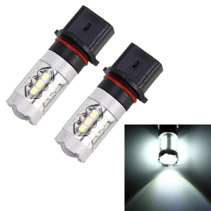CMS4815.jpg 2 PCS P13W DC 12V 5W 250LM Auto-Nebelscheinwerfer mit 16 SMD-2835 LED-Lampen (weißes Licht) – Bild 1