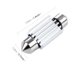 2 PCS 3W 200 LM 6000K 36MM 8 SMD-2835 LEDs Bicuspid Port Dekodierung Auto Dome Lampe LED Leselicht, DC 12V, 36MM – Bild 3