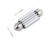 2 PCS 3,5 W 250 LM 6000 K 39 MM 12 SMD-2835 LEDs Bicuspid Port Decodierung Auto Dome Lampe LED Leselicht, DC 12 V, 39MM – Bild 3