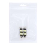 2 PCS 3,5 W 250 LM 6000 K 39 MM 12 SMD-2835 LEDs Bicuspid Port Decodierung Auto Dome Lampe LED Leselicht, DC 12 V, 39MM – Bild 5