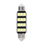 2 PCS 3,5 W 250 LM 6000 K 41 MM 12 SMD-2835 LEDs Bicuspid Port Decodierung Auto Dome Lampe LED Leselicht, DC 12 V, 41MM – Bild 2