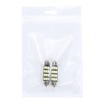 2 PCS 3,5 W 250 LM 6000 K 41 MM 12 SMD-2835 LEDs Bicuspid Port Decodierung Auto Dome Lampe LED Leselicht, DC 12 V, 41MM – Bild 5