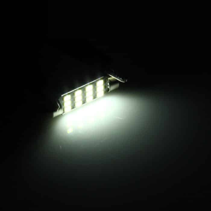 2 PCS 3,5 W 250 LM 6000 K 41 MM 12 SMD-2835 LEDs Bicuspid Port Decodierung Auto Dome Lampe LED Leselicht, DC 12 V, 41MM – Bild 6