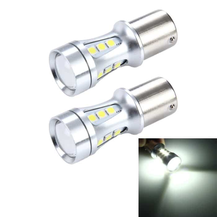 CMS5065WL.jpg 2 Stück 1156/BA15S 10 W 1000 lm 6500 K 18 SMD-3030 LED-Auto-Bremslichter, Blinker, DC 12 V, 1156 – Bild 1