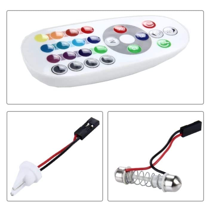 2 PCS 18W Auto Flash Strobe Fade Smooth Ferngesteuerte bunte LED-Dachdekorationslampe mit 36 ​​SMD-5050 LED, DC 12V – Bild 4