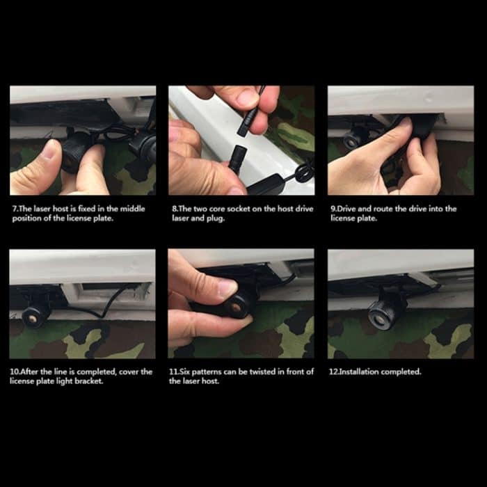 200 mW Universal-Heckalarm für Autos und Motorräder, 650 nm Laser-Nebel-Antikollisionswarnlampe mit sechs Mustern, DC 8–36 V. Kabellänge: 60 cm, 200mW – Bild 10