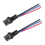 1 Paar T20 / 7443 Lampenfassung Sockelsteckdose mit Draht – Bild 2