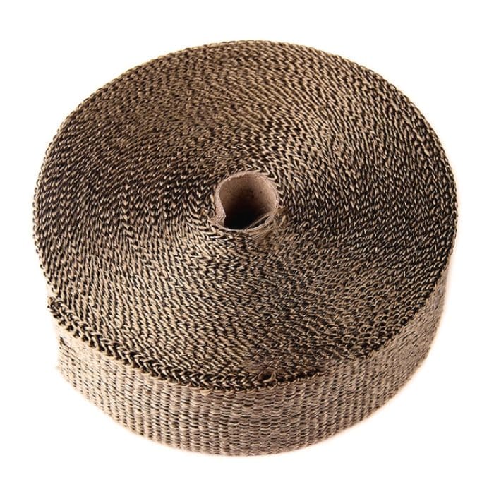 10m Titanium Gold Auspuffverpackung Auto Motor Auspuff Hitzeschild Wrap Hitzebeständiger Wrap – Bild 2