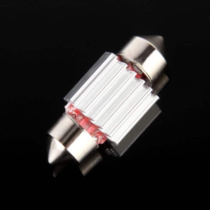 2 PCS 2 W 100 LM 6000 K 31 MM 4 SMD-7020 LEDs Bicuspid Port Decodierung Auto Dome Lampe LED Leselicht, DC 12 V, 31MM – Bild 3