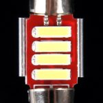 2 PCS 2 W 100 LM 6000 K 31 MM 4 SMD-7020 LEDs Bicuspid Port Decodierung Auto Dome Lampe LED Leselicht, DC 12 V, 31MM – Bild 5